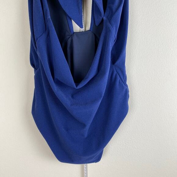 Johanna Ortiz Sunken Glory Halter One Piece Swimsuit Size M Midnight Blue - Picture 11 of 16